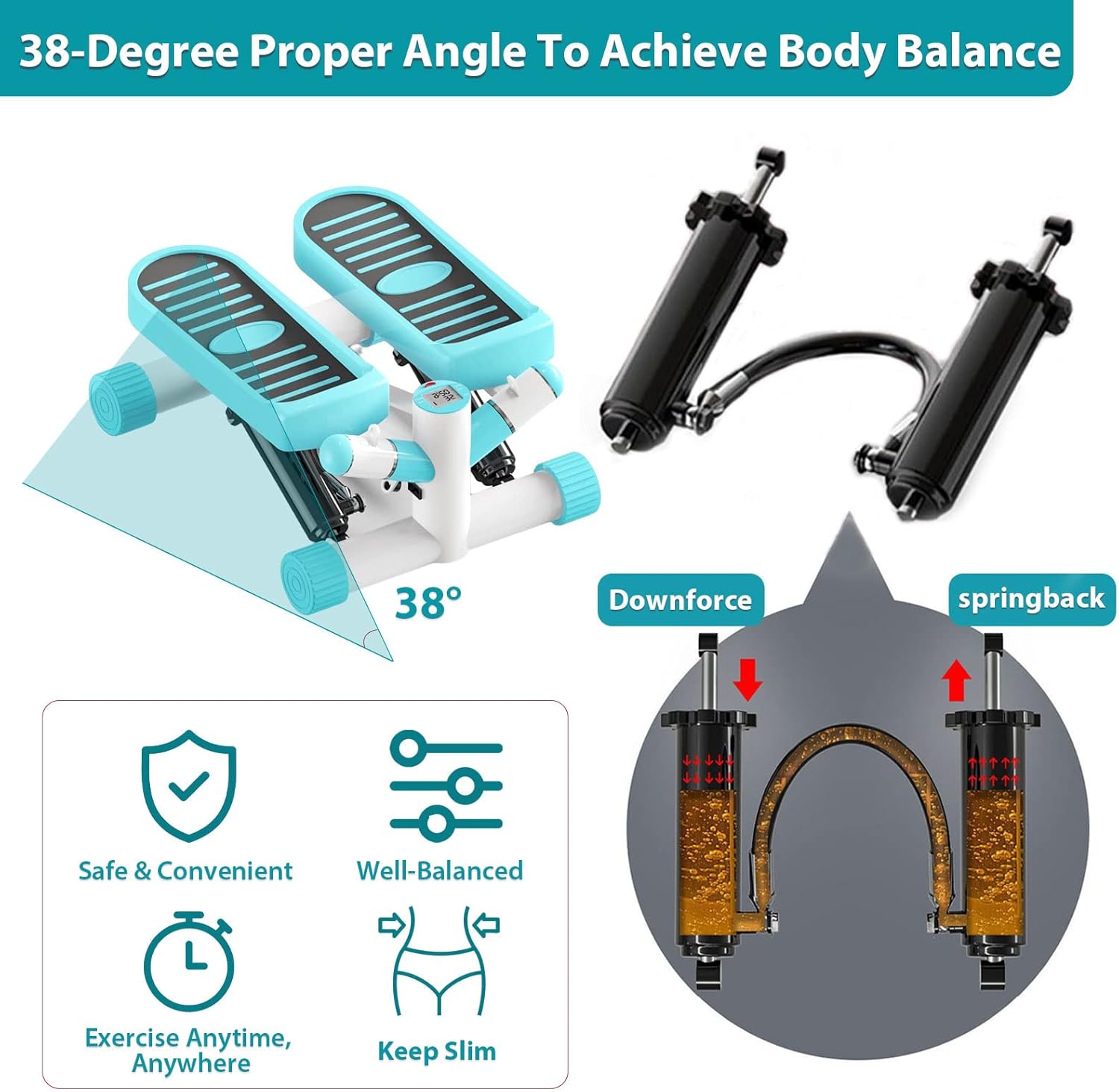Steppers for Exercise, Stepper Machine for Home Office Workout Training - Image 5