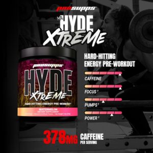 PROSUPPS Mr. Hyde Xtreme Pre Workout Powder with Creatine, Beta Alanine & Caffeine – Extreme Energy, Pumps, Focus & Performance – Fitness & Gym Supplements for Men & Women (Watermelon, 30 Servings)
