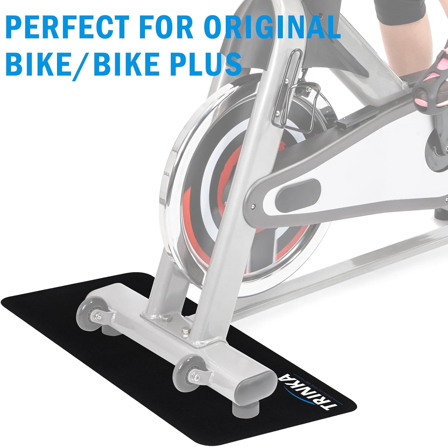2PCS Peloton Exercise Bike Mat for Carpet & Hardwood Floors, Non-Slip Mat Compatible with Stationary Spin Bike, Concept 2 Rowing Machine, Workout Mat for Bike Trainer - Image 6