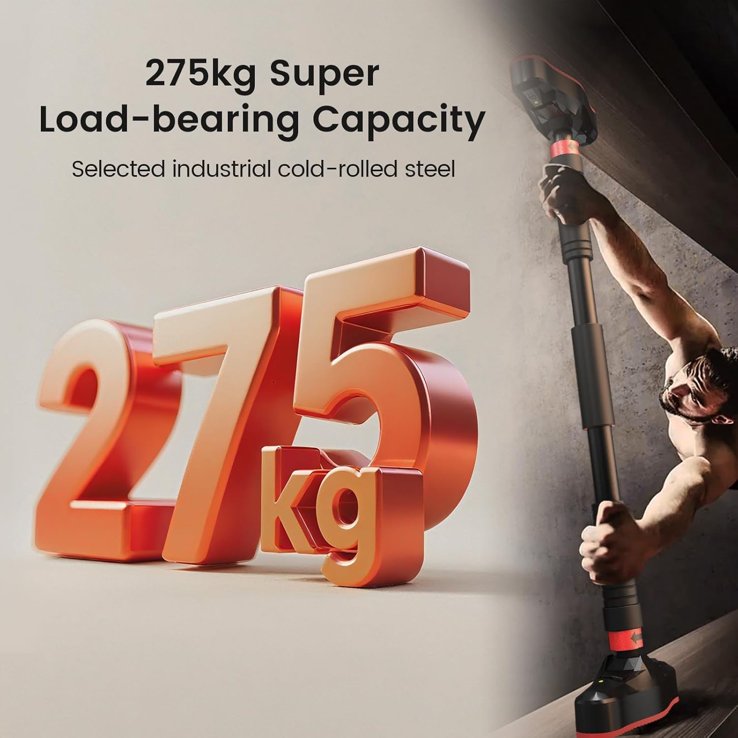 Pull Up Bar for Doorway, Adjustable Door Frame Pull Up and Chin Up Bar, Total Upper Body Workout Bar for Home Gym Workouts - Image 4