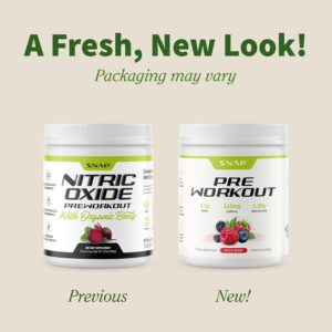 Snap Supplements Pre Workout Beet Root Powder, Nitric Oxide Preworkout Supplement for Men and Women – Energy and Heart Health Support, 8.8 oz, (30 Servings,1 Month Supply), Mixed Berry