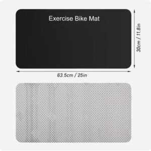 TOBWOLF 2PCS Non-Slip Mat Compatible with Peloton Bike, Concept 2 Rowing Machine, Exercise Bike Mat, Mat Protect Hardwood Floor Carpet for Home Gym, Workout Mat for Bike Trainer, Stationary Spin Bike