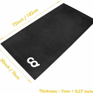 CyclingDeal Bike Trainer Floor Mat – Compatible with Indoor Exercise Stationary Bike Treadmill Elliptical Waterproof Gym Flooring Equipment – Indoor Cycle Stepper