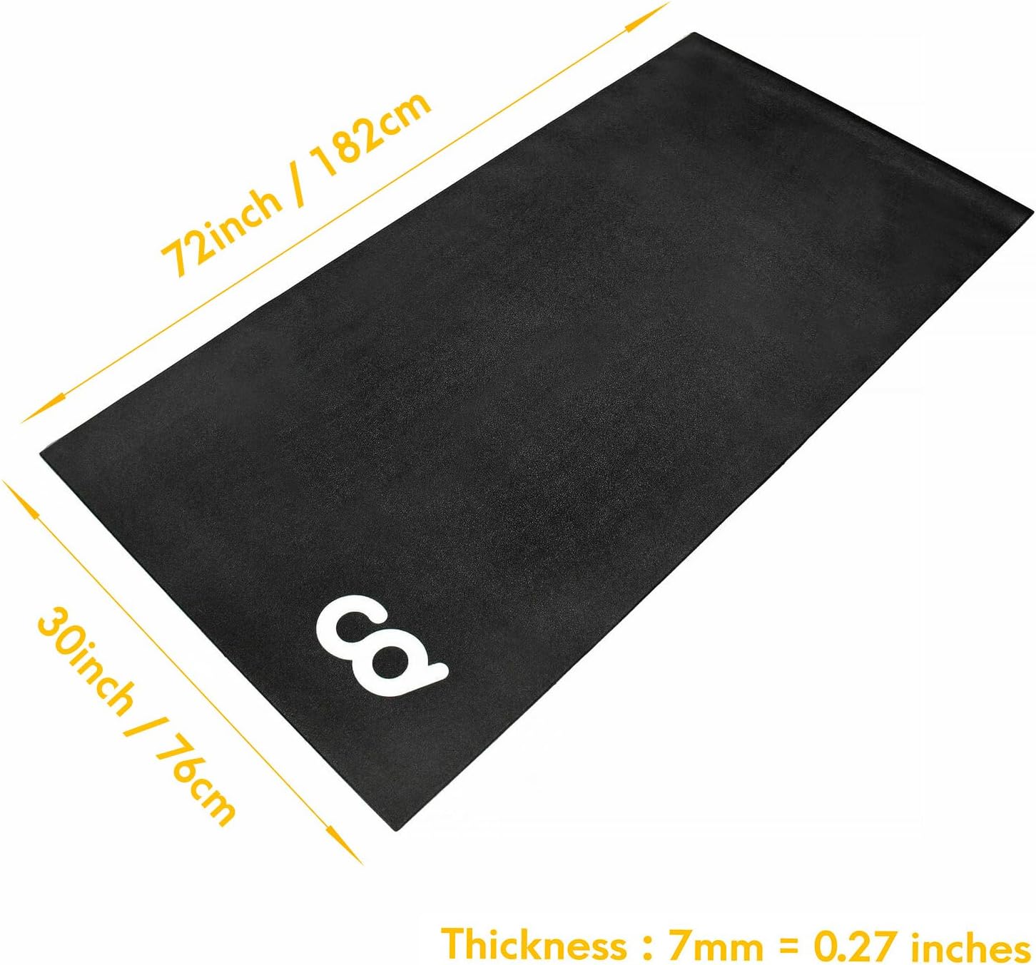 CyclingDeal Bike Trainer Floor Mat - Compatible with Indoor Exercise Stationary Bike Treadmill Elliptical Waterproof Gym Flooring Equipment - Indoor Cycle Stepper - Image 2