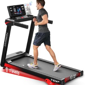HARISON Treadmill for Home with Incline, Treadmill for Seniors with 3.0HP, Running Machine with 300 lbs Weight Capacity, 17.72″ Wide Tread Belt, HARISON APP and Bluetooth Speaker