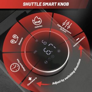 Stationary Bike with Shuttle Smart Knob,Exercise Bike for Home,Spin Bike with Heavy Flywheel,Electromagnetic Control Indoor Cycling Bike with App,Cycle Bike with Seat Cushion