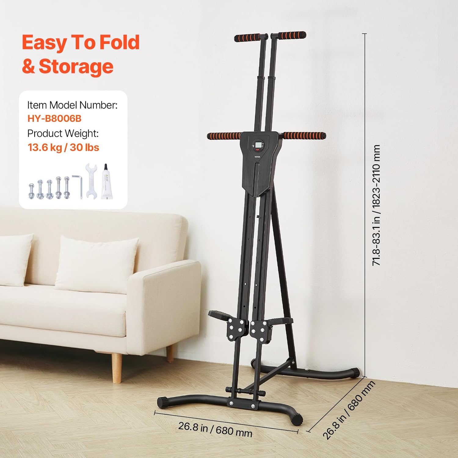 VEVOR Stair Stepper,Mini Stepper for Exercise at Home, Hydraulic Fitness Twist Stepper with Resistance Bands, Full Body Workout Cardio Equipment - Image 7