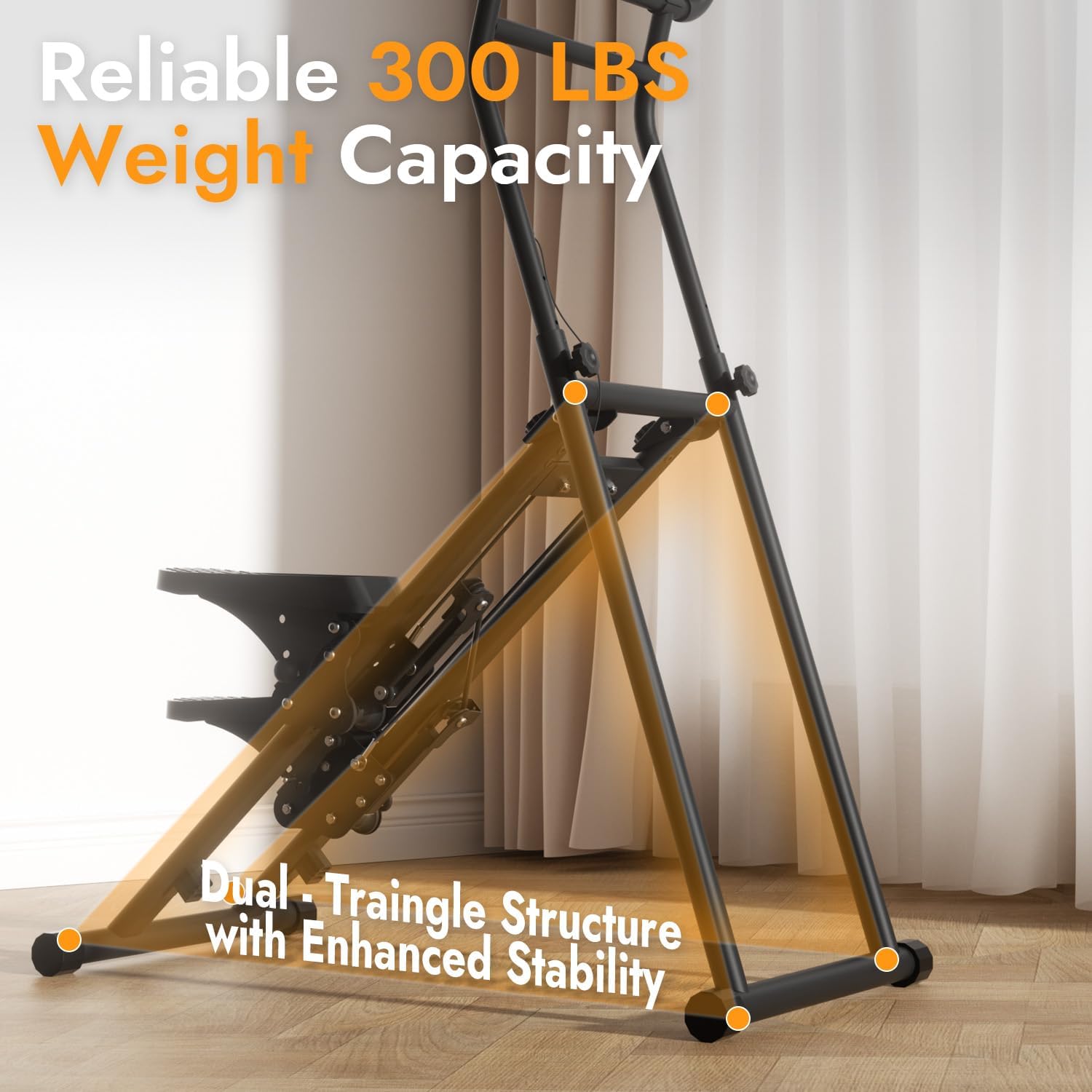 MACYO Stair Stepper for Home Workout - Full-Size Foot Pedals with Tablet Holder, Foldable Stepping Climbers, Easy Assembly, Compact Design for Cardio & Leg Training - Image 9