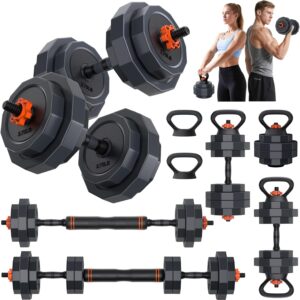 Adjustable Dumbbells Set, 45/65/85 lbs Free Weight Set with Connector, 4 in1 Dumbbells Set for Home Gym Workout
