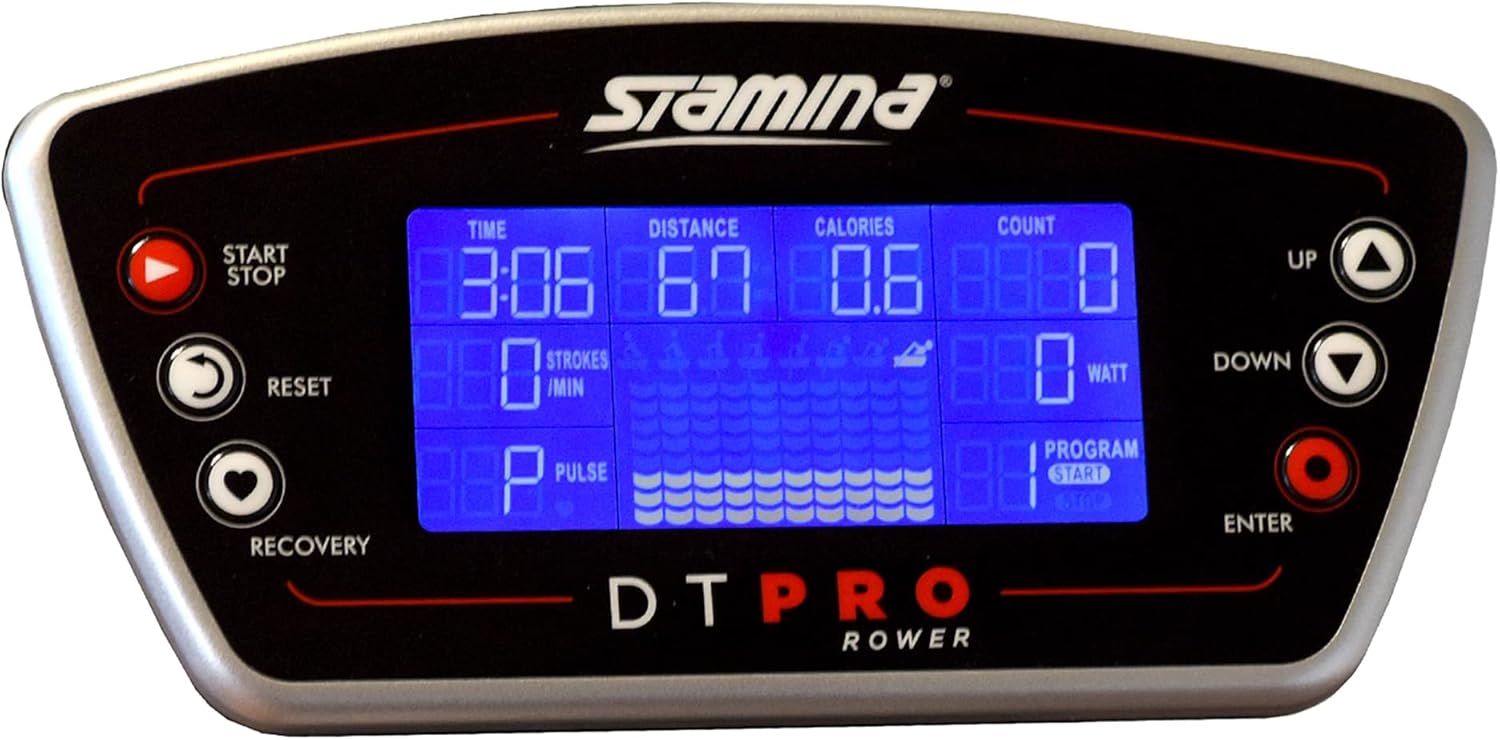 Stamina Pro Dual Air and Magnetic Resistance Rowing Machine Foldable w/Fitness Coaching App and Wireless Chest Strap Heart Monitor - Folding Rowing Machines for Home Use - Image 6