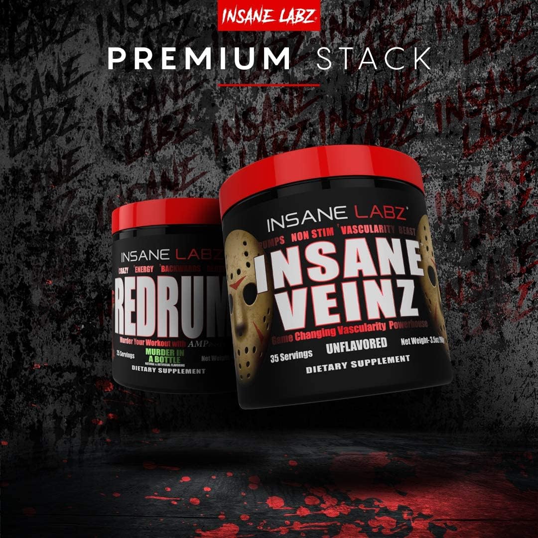 Insane Labz Insane Veinz Non Stimulant NO Enhancing Powder, Nitric Oxide Booster, Loaded with Agmatine Sulfate and Betaine Anhydrous, Increase Vascularity, 35 Srvgs, Fruit Punch - Image 5