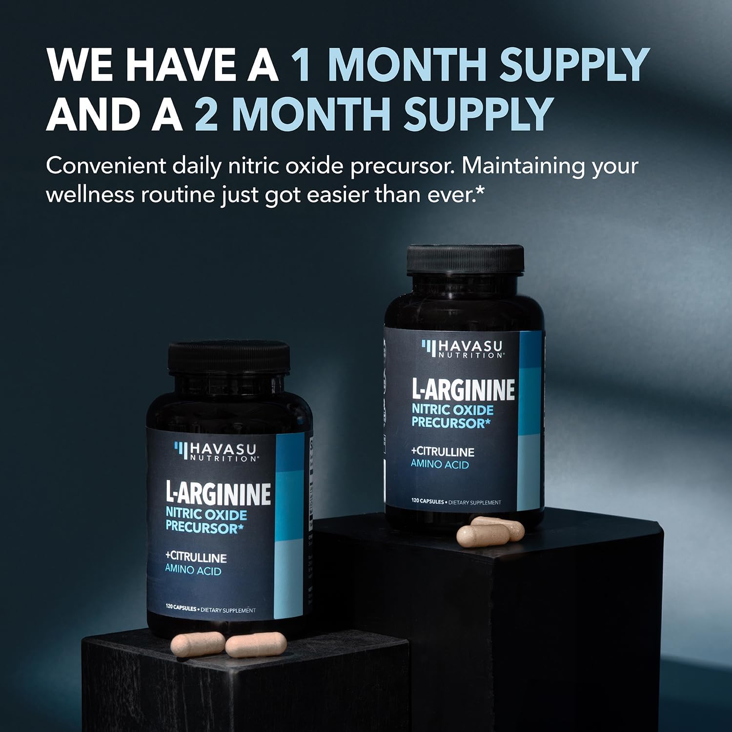 L-Arginine Capsules with L-Citrulline - Nitric Oxide Supplement - L Arginine and L Citrulline Blend - 60 Count - Vegan, Non-GMO Capsules for Performance, Endurance and Muscle Support - 1 Month Supply - Image 8