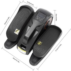 Under Desk Elliptical Exercise Machine Modern Compact Elipse Leg Exerciser with Remote Control and LED Display 50W Portable Elliptical Stepper Electric Elliptical Trainer for Seniors Adults and Teens
