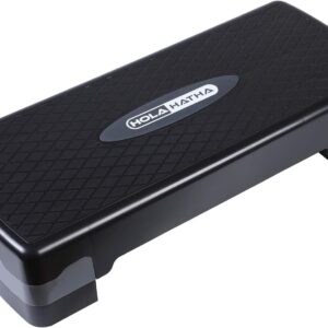 HolaHatha Compact Portable Aerobic Step Platform Exercise Fitness Equipment, Cardio Stepper with Adjustable Height for Home Gym