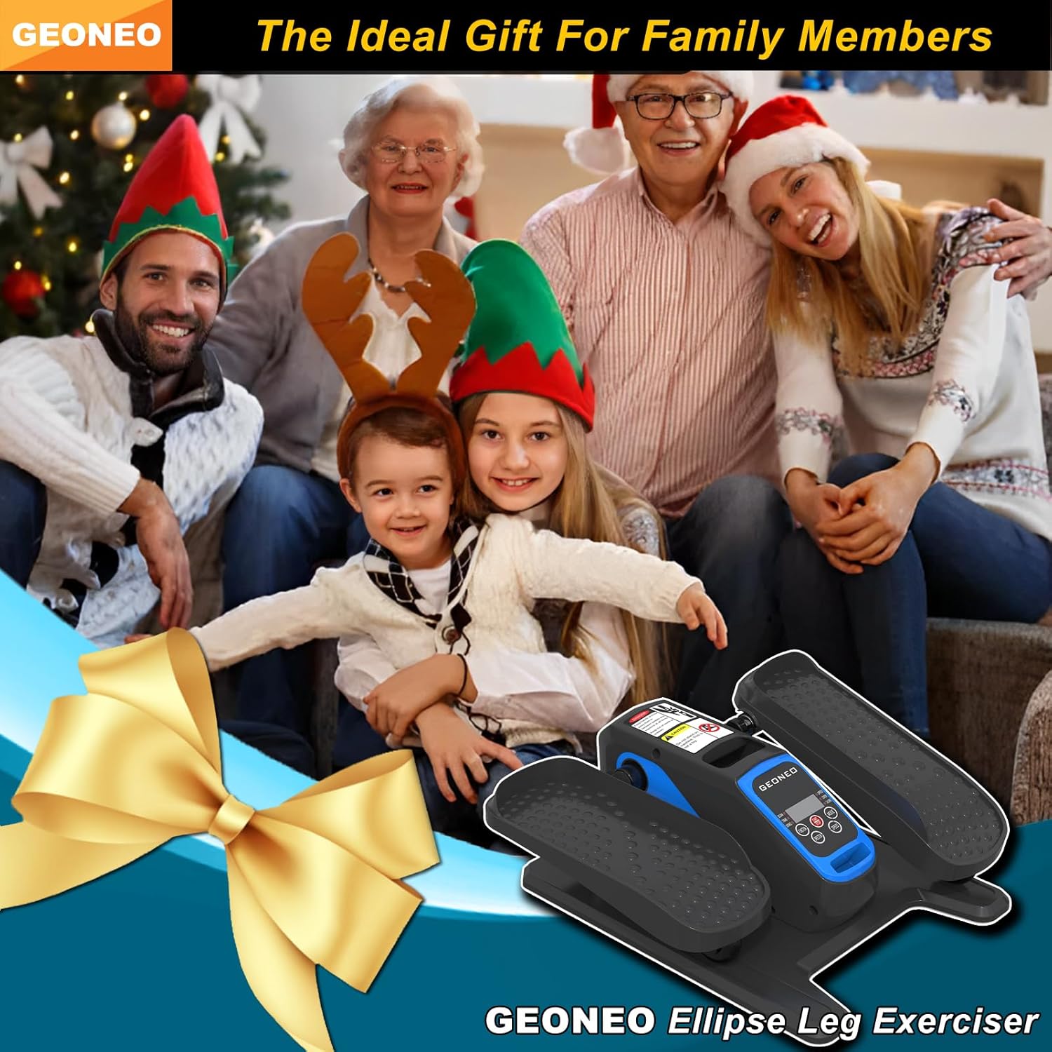 Under Desk Elliptical Machine, Electric Ellipse Leg Exerciser for Senior, Quiet and Compact Electric Seated Pedal for Home with Display Monitor, Remote Control and 12 Adjustable Speeds - Image 8