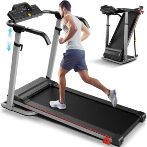 ANCHEER 2025 Premium Treadmill – 3.5HP Treadmills 350+ LBS Weight Capacity- 3-Level Incline, Foldable Design, Adjustable Height with Desk & Pulse Sensor – Perfect for Home Office & Family Workouts