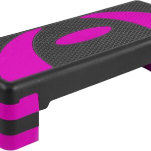 BalanceFrom Aerobic Step Platform Trainer with Adjustable 3-Level Risers, 400 Pound Weight Capacity – Non-Slip Exercise Stepper for Cardio, Strength, and Fitness Workouts at Home or Gym