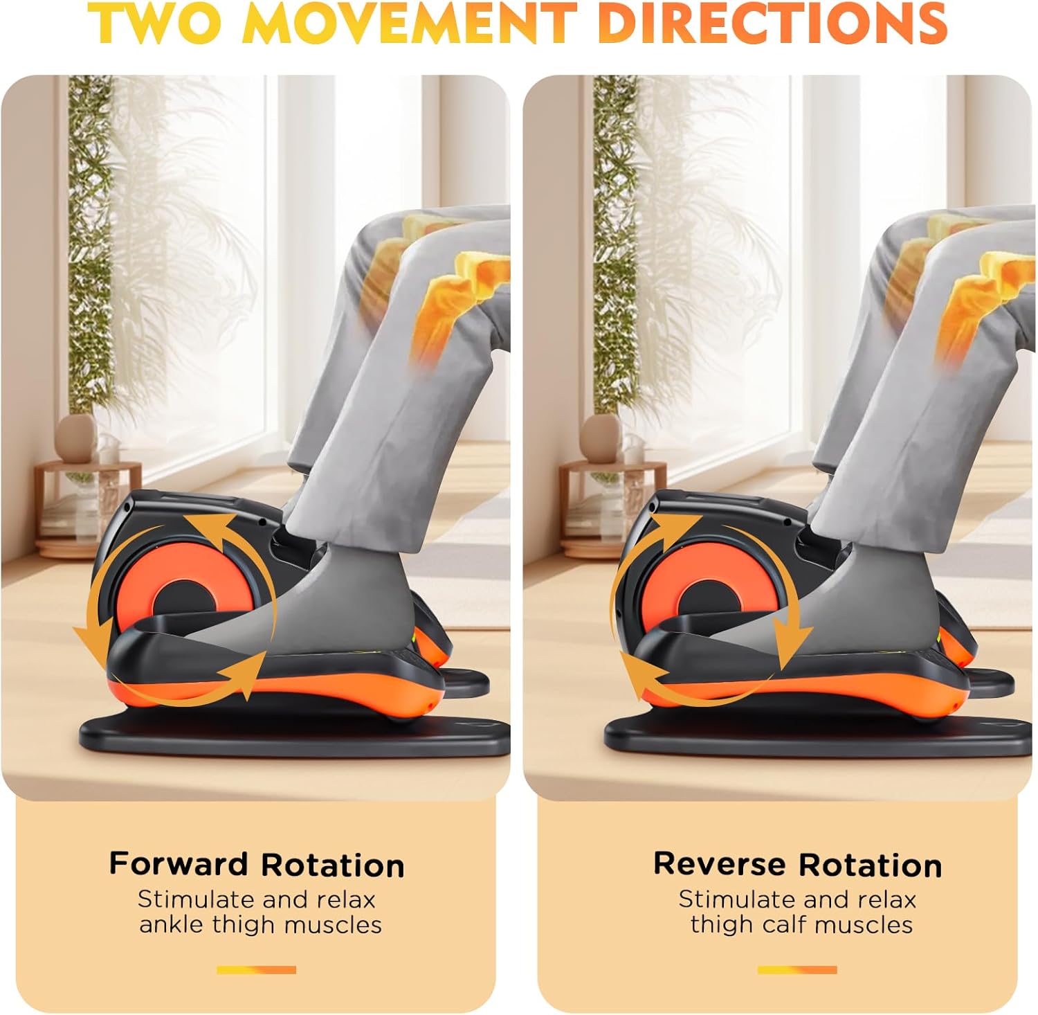 Under Desk Elliptical Machine, Electric Ellipse Leg Exerciser As Seen On TV with 12 Speed for Seniors,Portable Foot Leg Exerciser, Mini Seated Pedal Exerciser for Home Office - Image 6