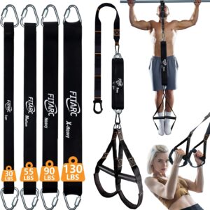 Fitarc Pull Up Assistance Bands Set,Pull Up Assist Strap with Handle,14 Levels of Assistance Up to 300LBS