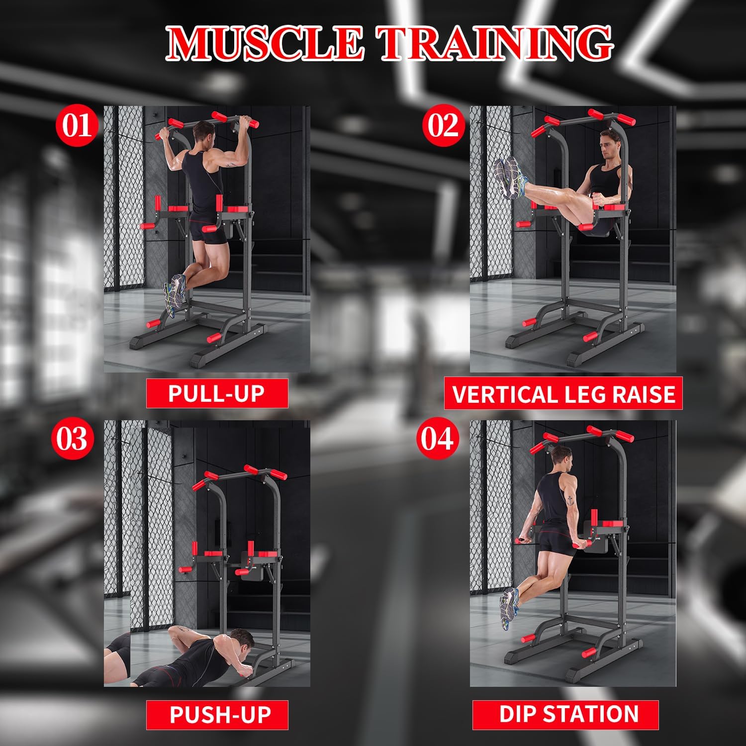 K KiNGKANG Power Tower Dip Station, Multi-Function Assistive Trainer Pull Up for Home Gym Muscle Building and Beginner Exercises,Load 450LBS - Image 6