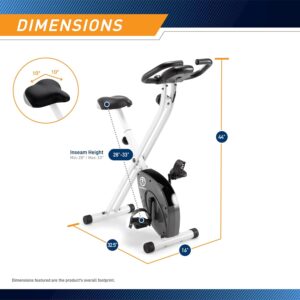 Marcy Foldable Upright Exercise Bike with Adjustable Resistance for Cardio Workout & Strength Training – Multiple Styles Available