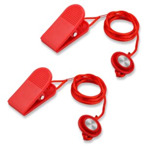 2pcs Universal Treadmill Magnet Safety Key, Magnetic Safety Switch Round Treadmill Key Replacement for Most Treadmills Running Machines