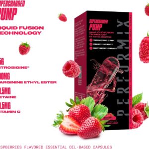 PERFORMIX Supercharged Pump – Nitrosigine® and Betaine Pre-Workout Supplement – Muscle Pump Accelerator – Endurance and Strength Booster (80 Capsules)
