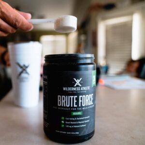 Wilderness Athlete – Brute Force Pre-Workout | Best Pre Workout Powder for Women & Men – Preworkout Drink Supplements with Natural Caffeine – Workout Supplement for Men & Women (Green Apple)