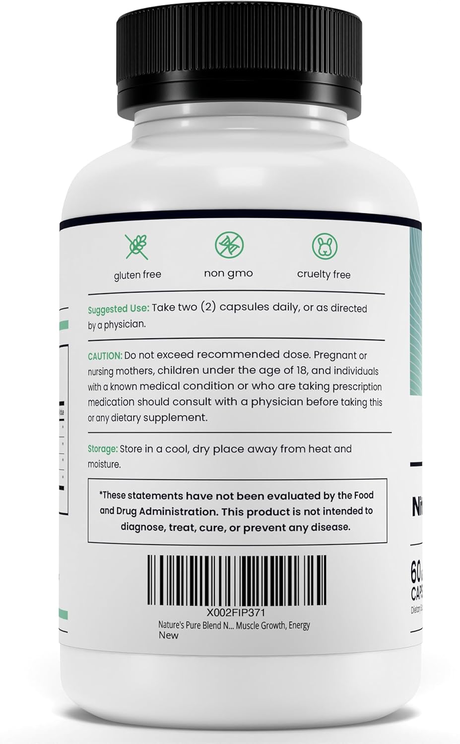 Nature's Pure Blend Nitric Oxide Supplements for Men – L-Arginine L-Citrulline – Heart Support & Flow Circulation Booster – 1500MG L Arginine and L Citrulline, Preworkout, Bodybuilding - Image 8