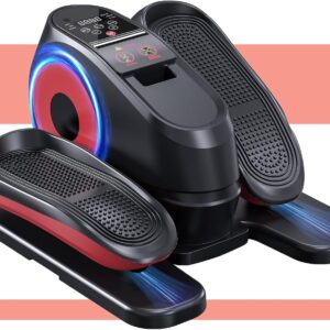 2025 New Under Desk Elliptical Machine, Electric Ellipse Leg Exerciser Pro As Seen On TV with 16 Adjustable Speed, Quiet and Fully Assembled with Remote Control & Non-Slip Foot Straps