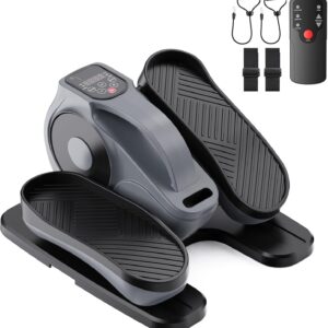 Under Desk Elliptical Machine, Electric Ellipse Leg Exerciser as Seen on Tv for Seniors with 12 Adjustable, Portable Quiet Elliptical Machine, Seated Pedal Exerciser with Remote Control