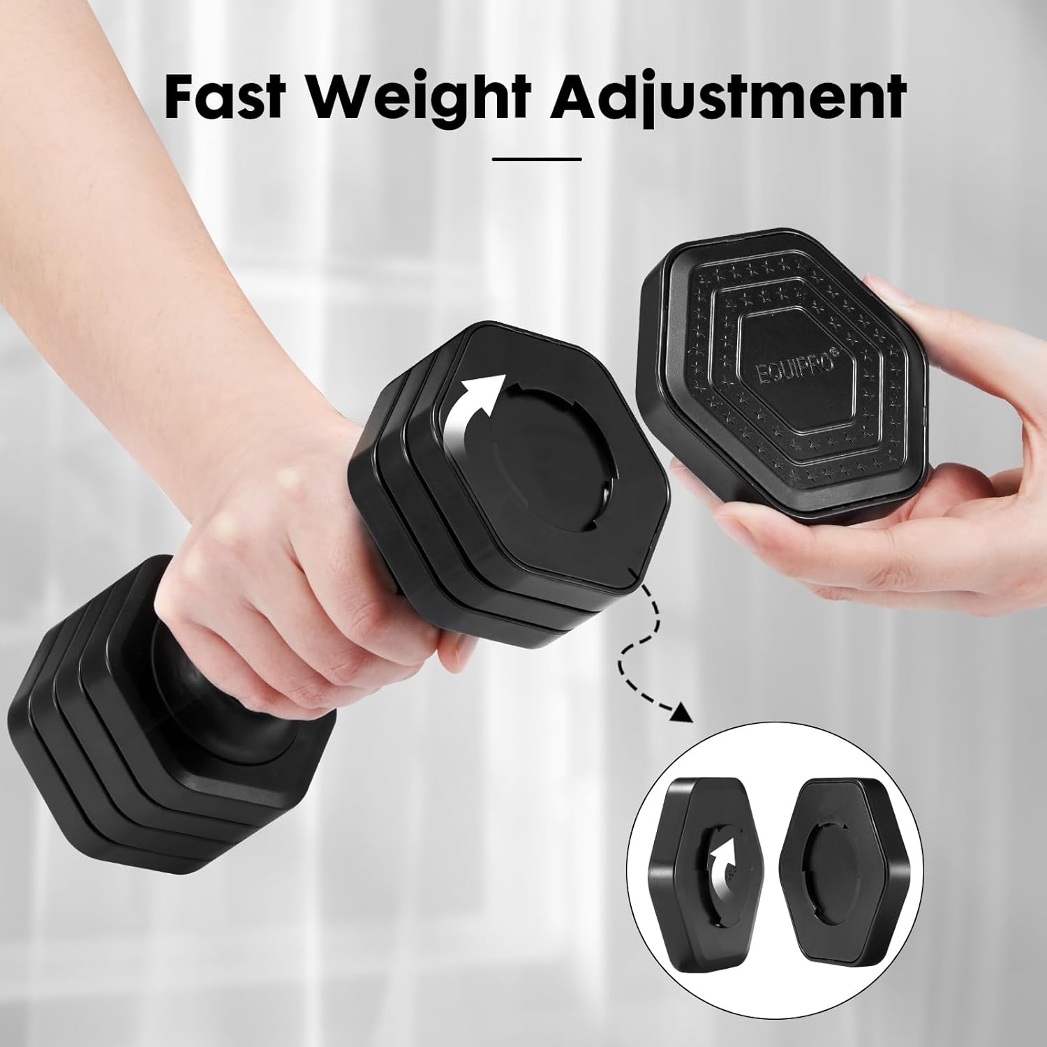 Adjustable Dumbbell Set, 4 in 1 Free Weights Dumbbells Set for Women, Weights for Women at Home, 2lb 3lb 4lb 5lb with TPU Soft Rubber Handle for Home Gym Exercise Training - Image 6