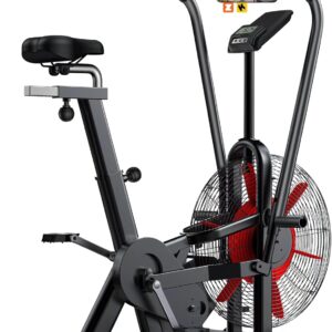 Air Bike, Wenoker Exercise Bike Air Resistance Stationary Bike for Home, Indoor Bike with Dual Action Handlebars, APP Connection Customizable Monitor