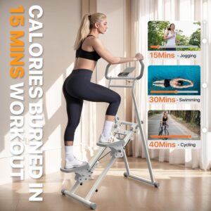 MACYO Stair Stepper for Home Workout – Full-Size Foot Pedals with Tablet Holder, Foldable Stepping Climbers, Easy Assembly, Compact Design for Cardio & Leg Training