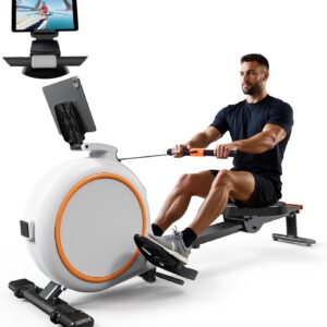 Superun Rowing Machines for Home, Magnetic Rowing Machine with 32 Levels, Rower Machine of Quiet Resistance & 300LBS Weight Capacity, Row Machine with LED Monitor, App Supported and Comfortable Seat