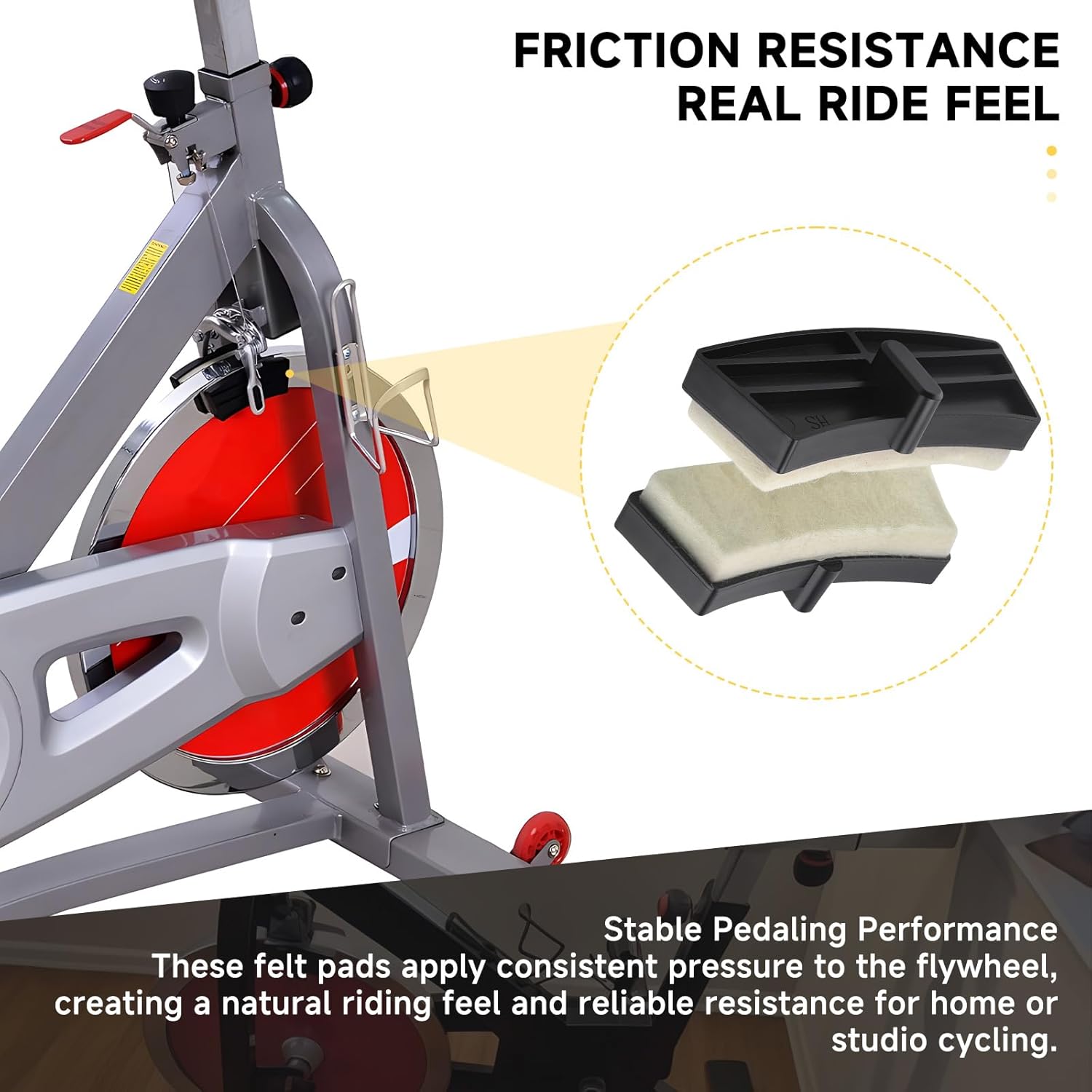 295252 Indoor Fitness Exercise Bike Brake Pads Wool Felt Resistance Pads Suitable for All NordicTrack, ProForm, Golds Gym, HealthRider, Epic - Image 4