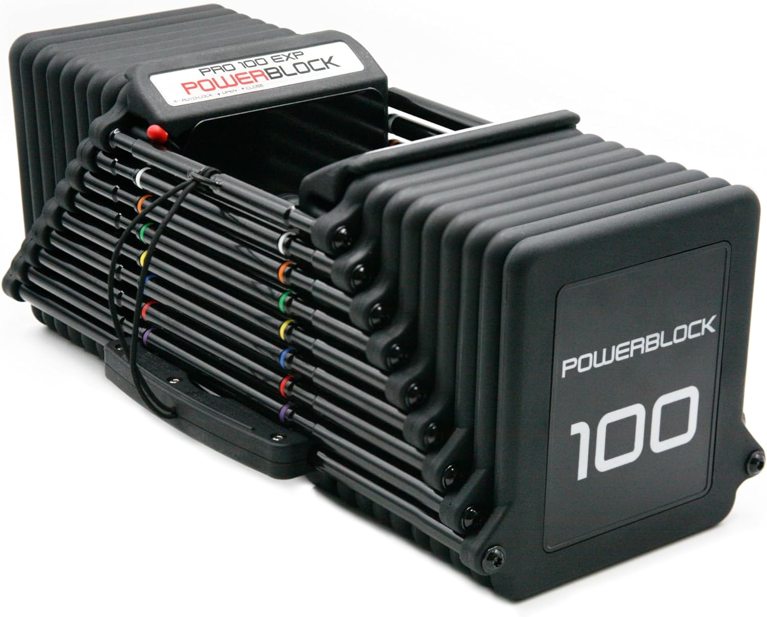 PowerBlock Pro 100 Adjustable Dumbbell, Sold As A Single Unit 5-100 lb Dumbbell – Durable Steel Build, Innovative Workout Equipment, Strength Training
