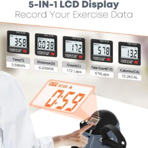 Mini Exercise Bike, AGM Under Desk Bike Pedal Exerciser Foot Cycle Arm & Leg Pedal Exerciser with LCD Screen Displays