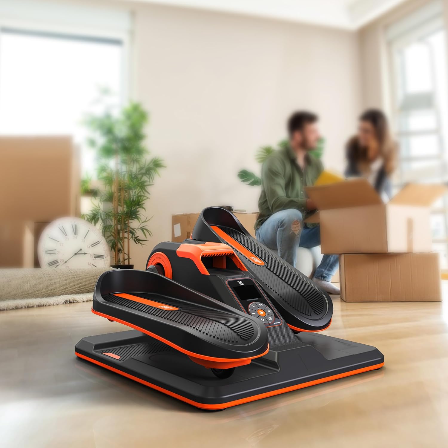 Under Desk Elliptical, Portable Seated Elliptical Exercise Machine, with Touch Screen Control Panel and Remote Control for Home or Office Use. Wireless Connectivity Enabled. - Image 7