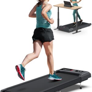 COZYINN 10% Incline Walking Pad – 2.5HP 4MPH/7.6MPH 265/340+lb Capacity Treadmills for Home, Portable Foldable Adjustable Incline Treadmill with Wide Running Area, Mute Control, Works with KINOMAP