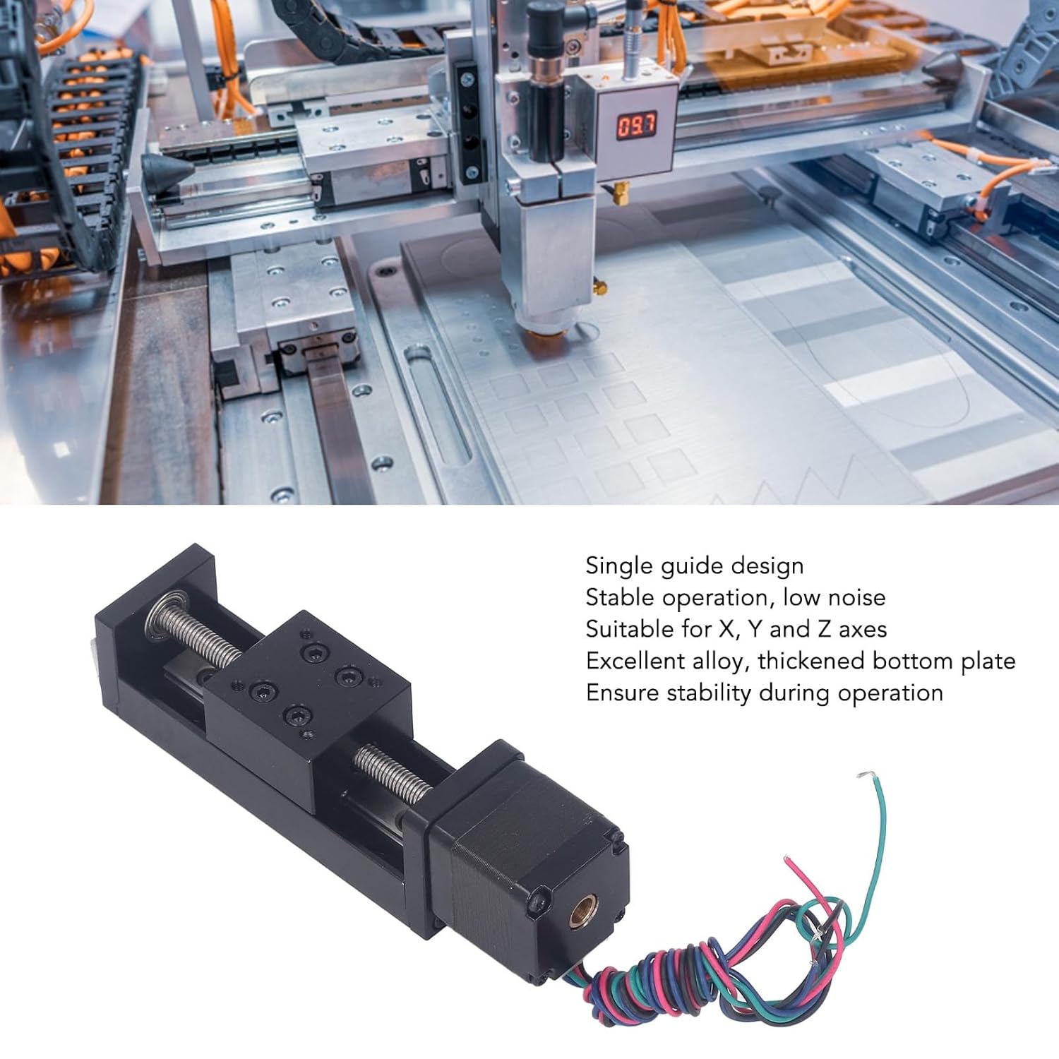 28 Stepper Motor Mini Linear Rail Slide Actuator, 50mm Stroke, X Y Z Stage with T Screw Rod, DIY CNC Router Parts - Image 7