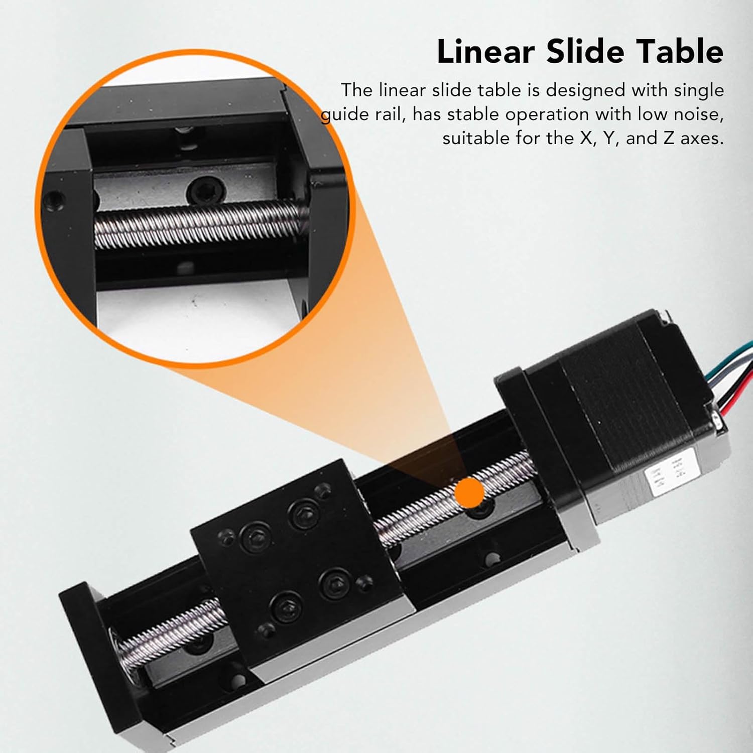 28 Stepper Motor Mini Linear Rail Slide Actuator, 50mm Stroke, X Y Z Stage with T Screw Rod, DIY CNC Router Parts - Image 2