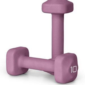 Tone Fitness Neoprene Dumbbell Weight Pairs with Anti-Roll Square Head | Multiple Options