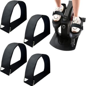 4pcs Universal Elliptical Machine Pedals Straps, Trainer Straps Leg Pedal Exercixer for Fitness