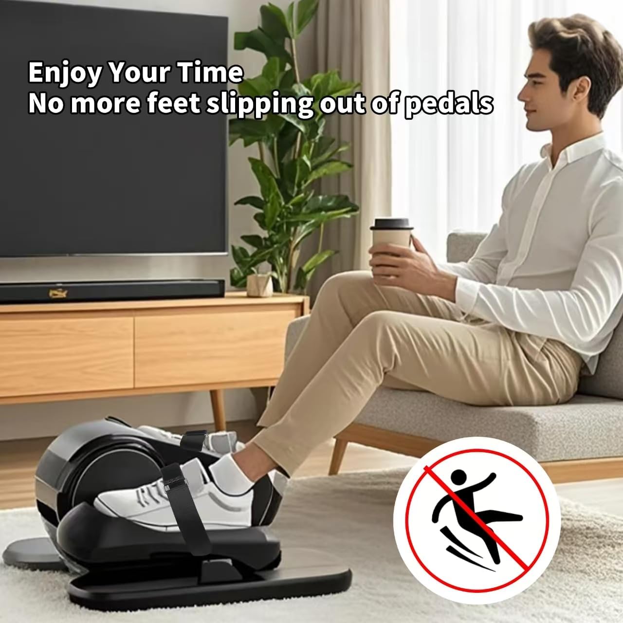 Ellipse Leg Exerciser Machine Pedal Straps 4-Pack - Leg Strap for Under Desk Elliptical Machine, Non-Slip Durable Pedal Straps for Seniors Home Fitness & Physical Therapy - Image 4