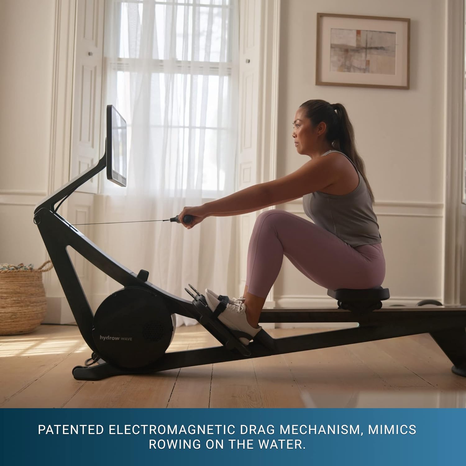 Hydrow Wave Rowing Machine with 16" HD Touchscreen & Speakers - Foldable | Live Home Workouts, Subscription Required - Image 5