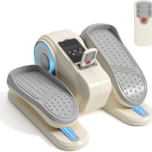 SogesGame Under Desk Elliptical Machine, Ellipse Leg Exerciser for Seniors, Portable Seated Pedal Exerciser with 12 Level Speeds, Manual & Auto Mode