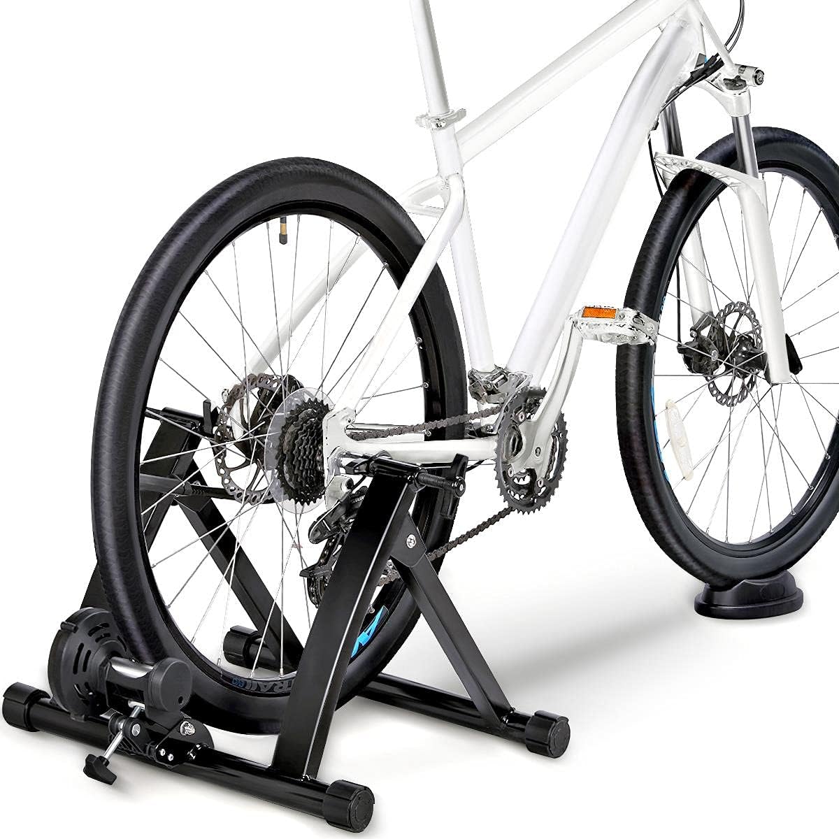 Yaheetech Bike Trainer Stationary Bike Stand Magnetic Bike Trainer Stand for Indoor Riding Premium Steel Bicycle Trainer Accessories Fits for 26in-28in, 700C Wheels - Image 2
