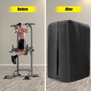 Kingling Pull Up Bar Station Cover for Power Tower Home Strength Training Dip Stands – Waterproof & Dustproof Protective Cover