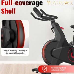 yoyomax Exercise Bike, Indoor Cycling Bike/Magnetic Stationary Bike, Stationary Bicycle – Fitness Stationary Bicycle Machine with Comfortable Seat Cushion & Digital Display with Pulse